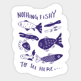 Purple fish Sticker